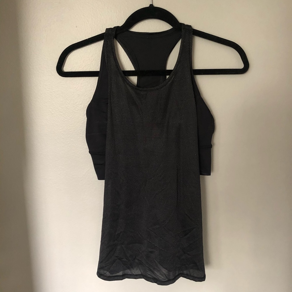 Lululemon | Black Tank with Attached Bra